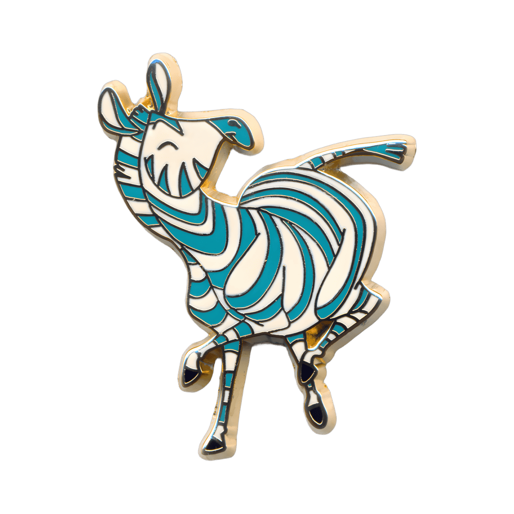 Teal & White Zebra Disney pin