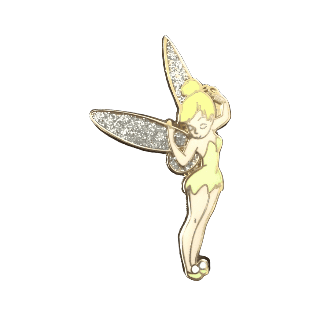 Tinker Bell with Glitter Wings (Gold Metal) Disney pin