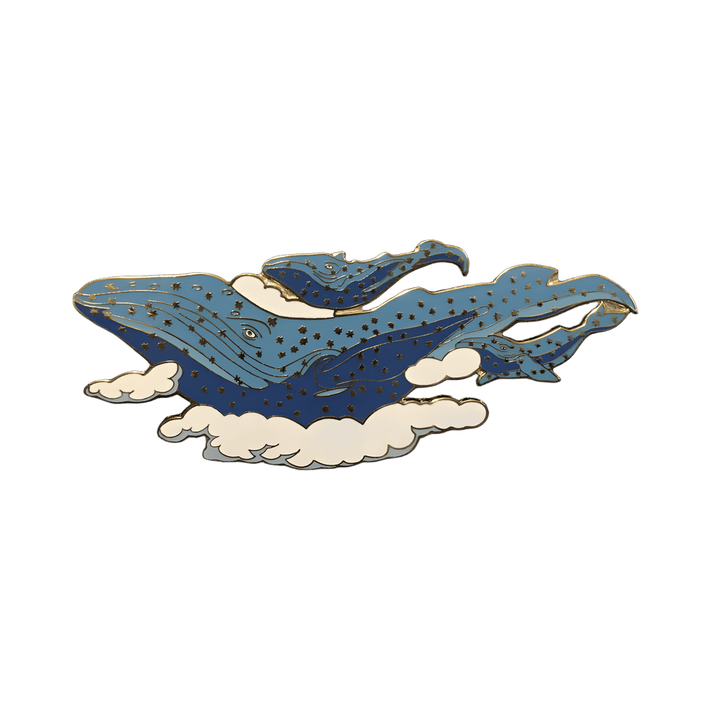 Flying Whales in Clouds Disney pin