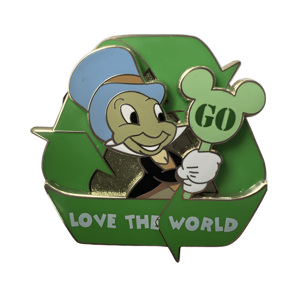 Jiminy Go Love Your World Disney pin