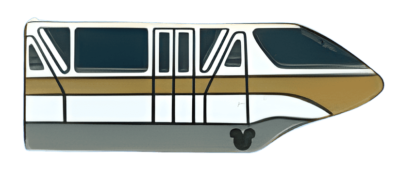Monorail Gold Disney pin