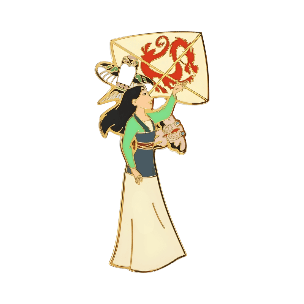 Mulan with Mushu kite Disney pin