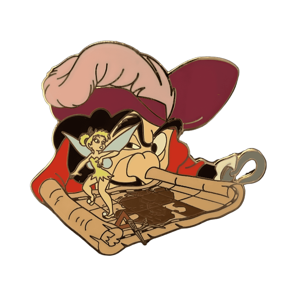 Captain Hook and Tinker Bell - Map Disney pin