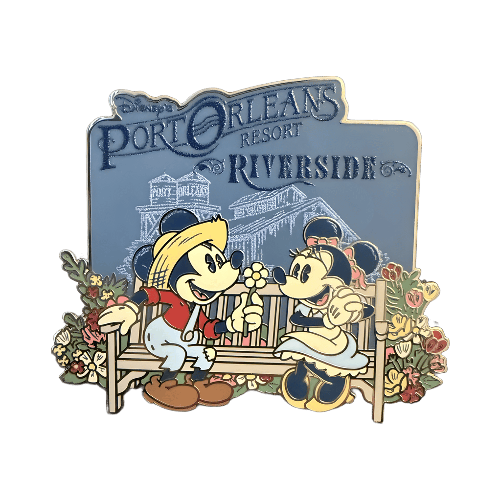 Riverside - Mickey and Minnie on Bench Disney pin