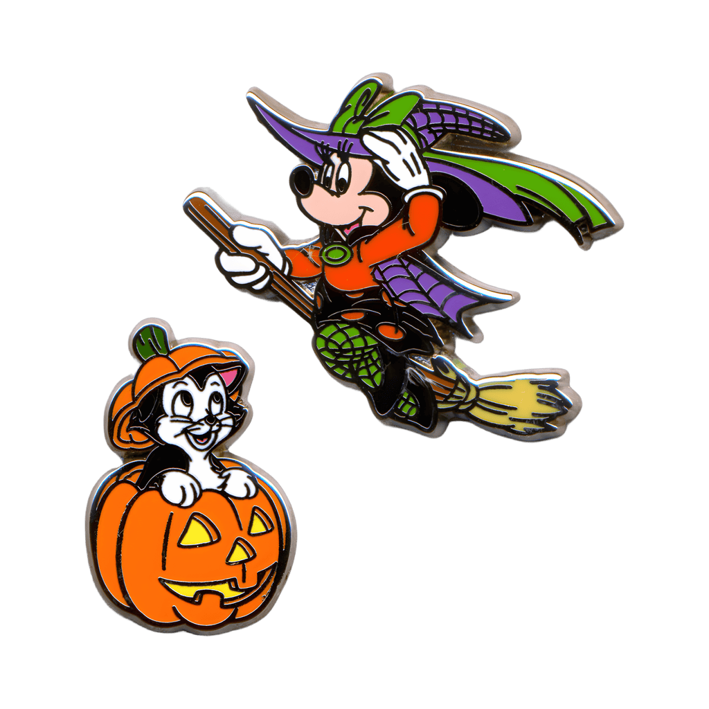 Halloween Figaro and Minnie Pin Set - Full Set Disney pin