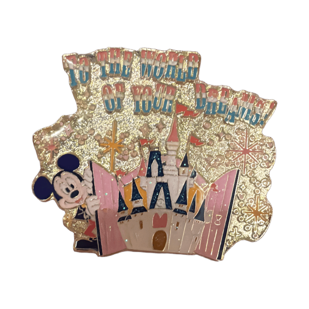 Mickey and Castle with Sparkles Disney pin