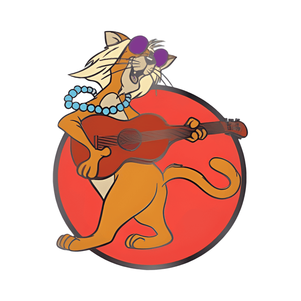 Hit Cat with Guitar Disney pin