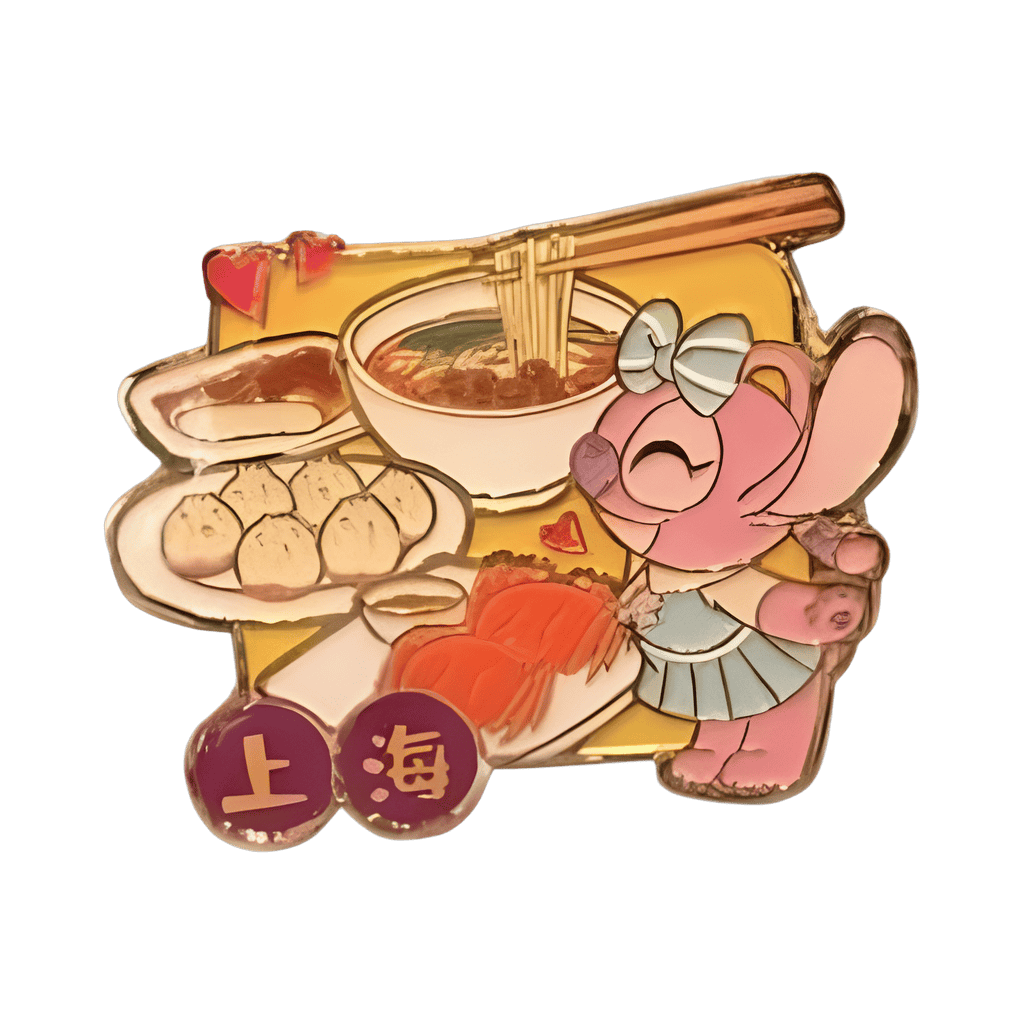 Angel Inhaling Chinese Dishes Disney pin