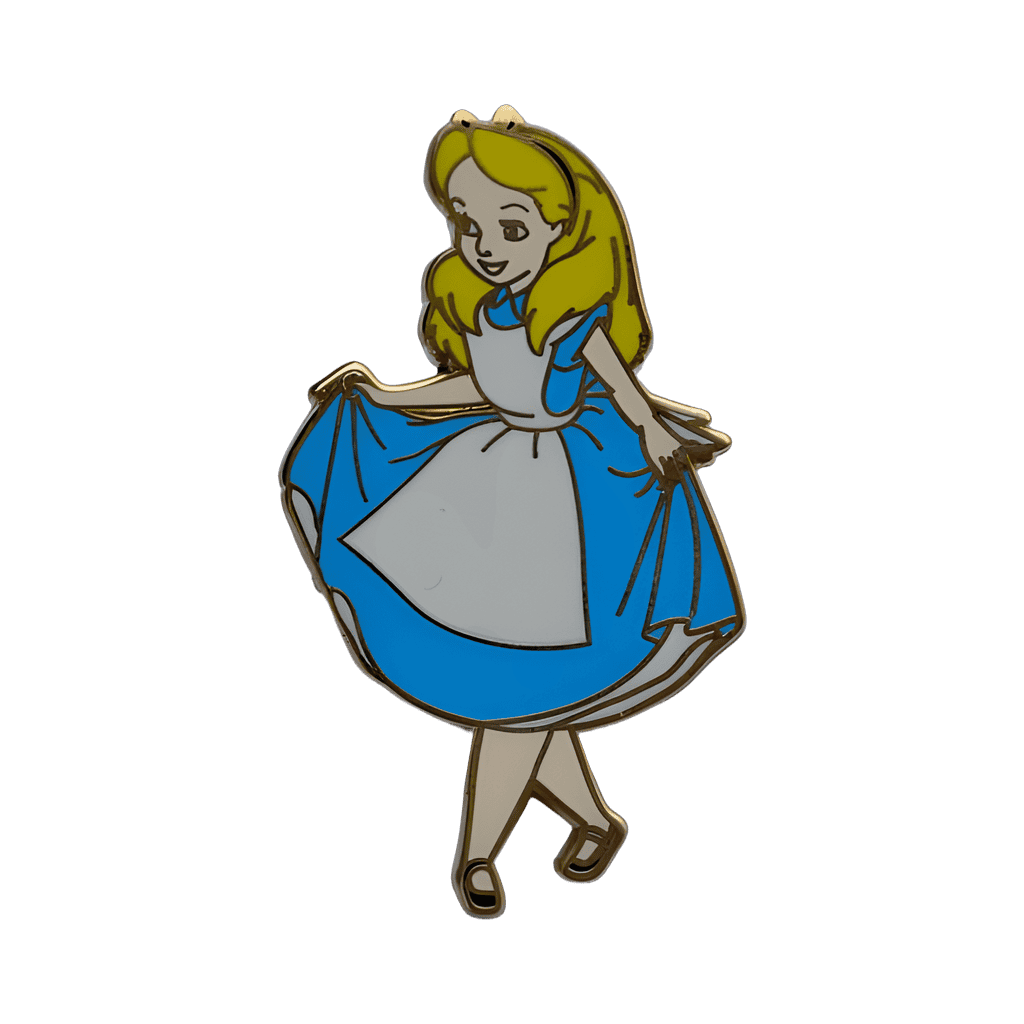 Alice in Wonderland Curtsey (Silver Metal) Disney pin