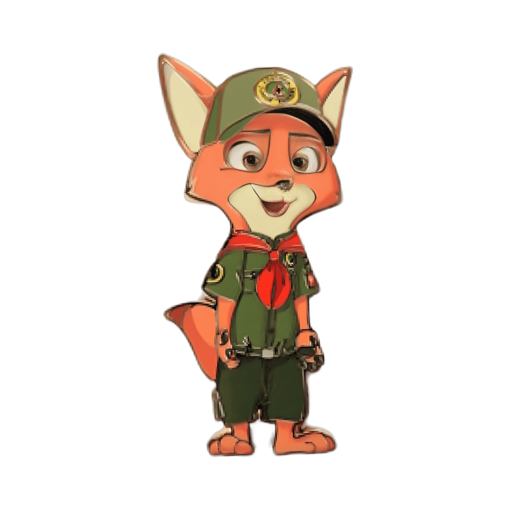 Young Nick in scout uniform Disney pin