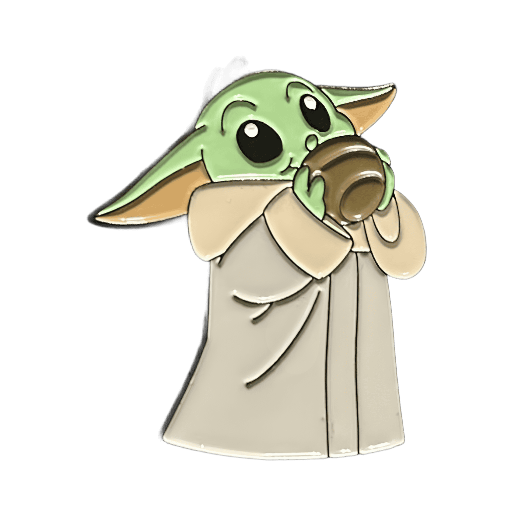 Grogu drinking soup Disney pin