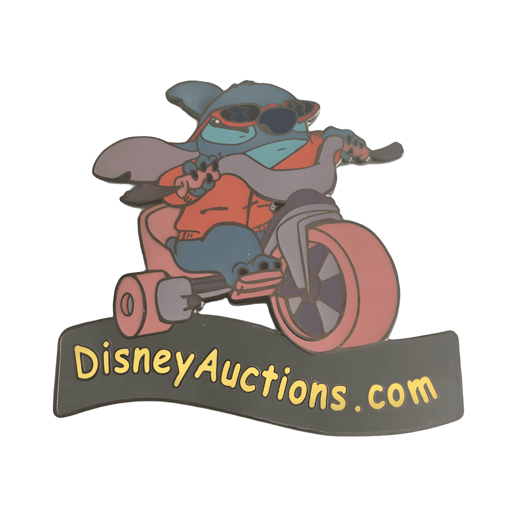 Stitch on Tricycle - DA logo Disney pin