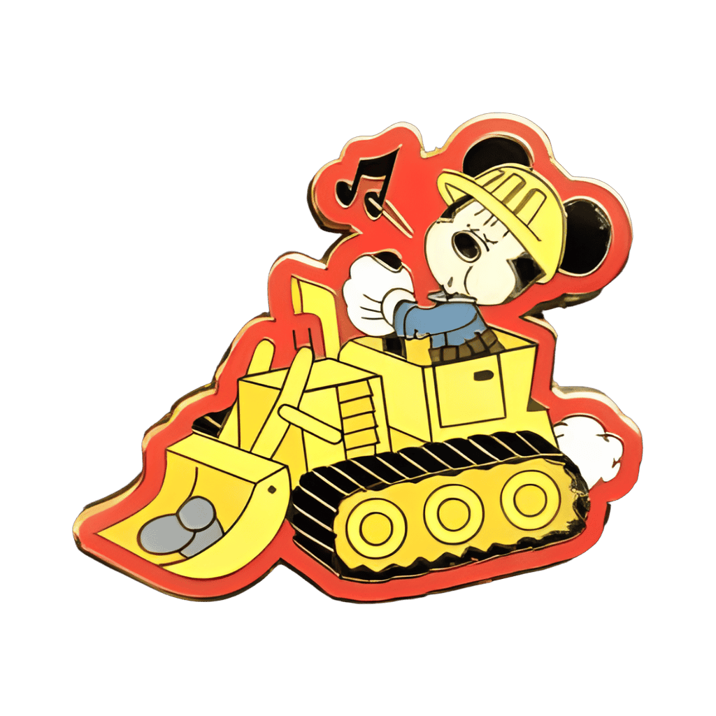 Mickey Mouse as Construction Worker on Bulldozer Disney pin