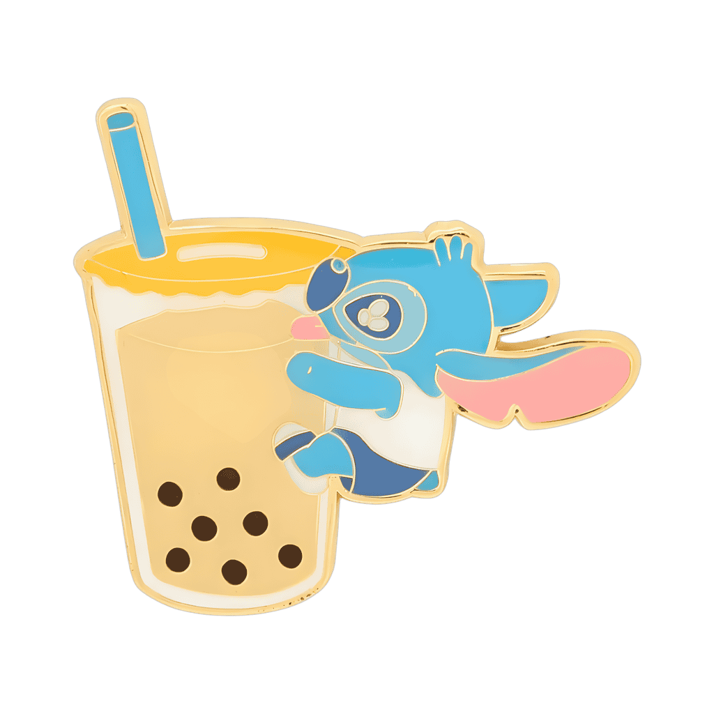 Stitch with Boba Milk Tea Disney pin