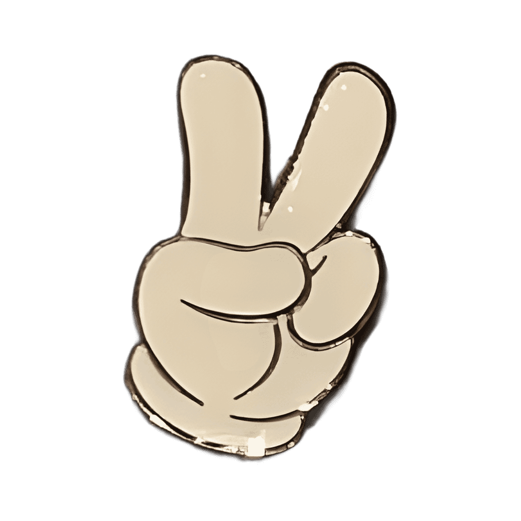 Mickey Glove Peace Sign Disney pin