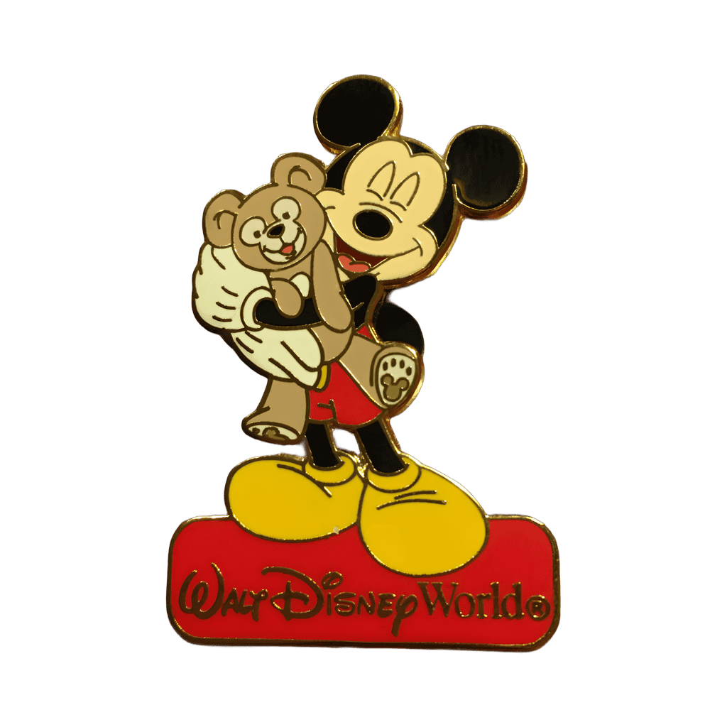 Mickey hugged by Duffy Bear Disney pin