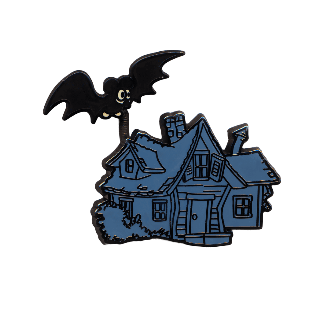 Haunted House with a Bat on a Spring Disney pin