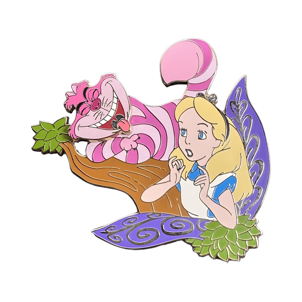 Alice and Cheshire Cat - Moving Head Disney pin
