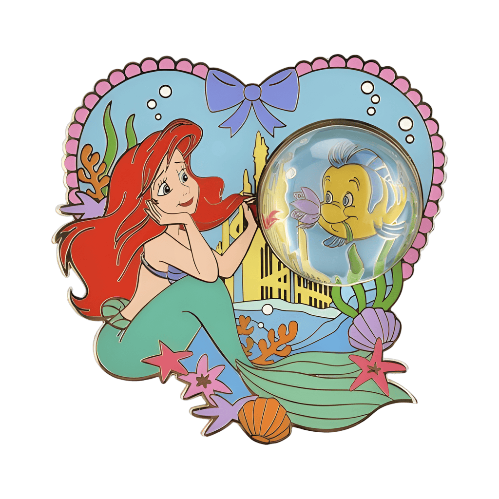 Ariel with Flounder Disney pin