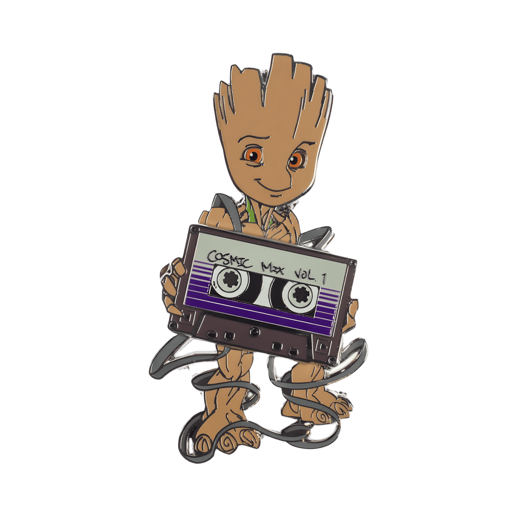 Groot tangled in cassette tape - Cosmic Mix Vol 1 Disney pin