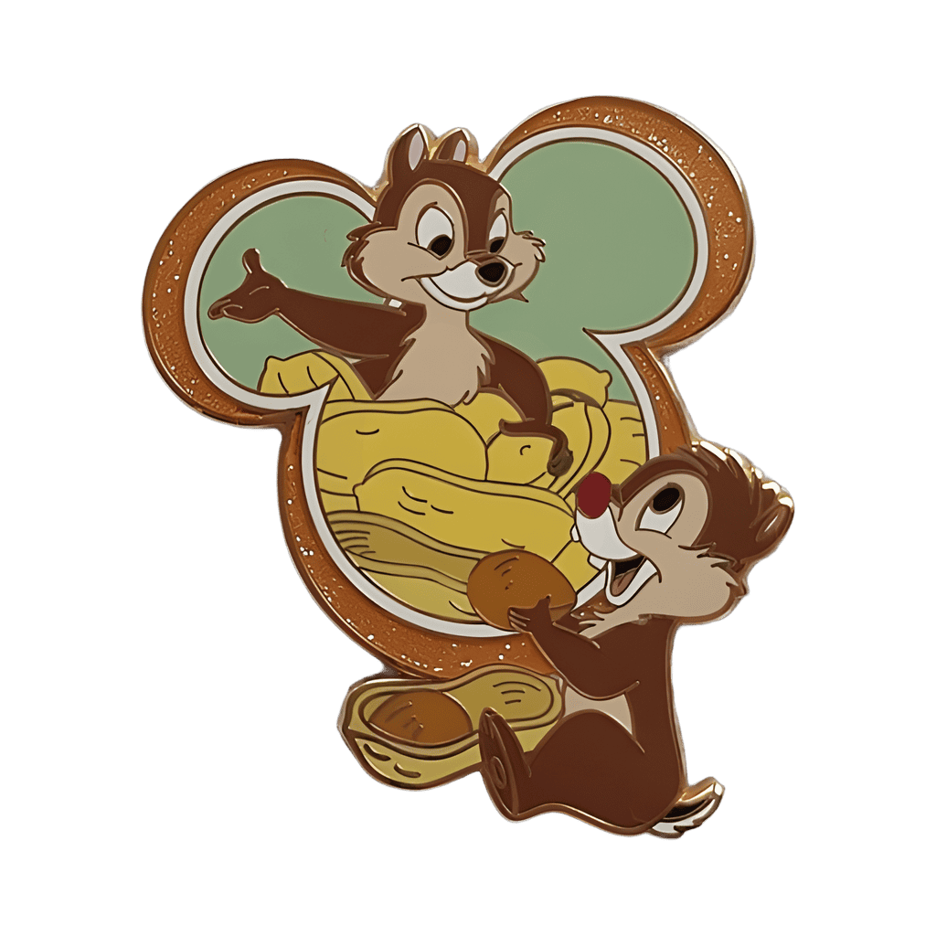 Chip and Dale with Peanuts Disney pin