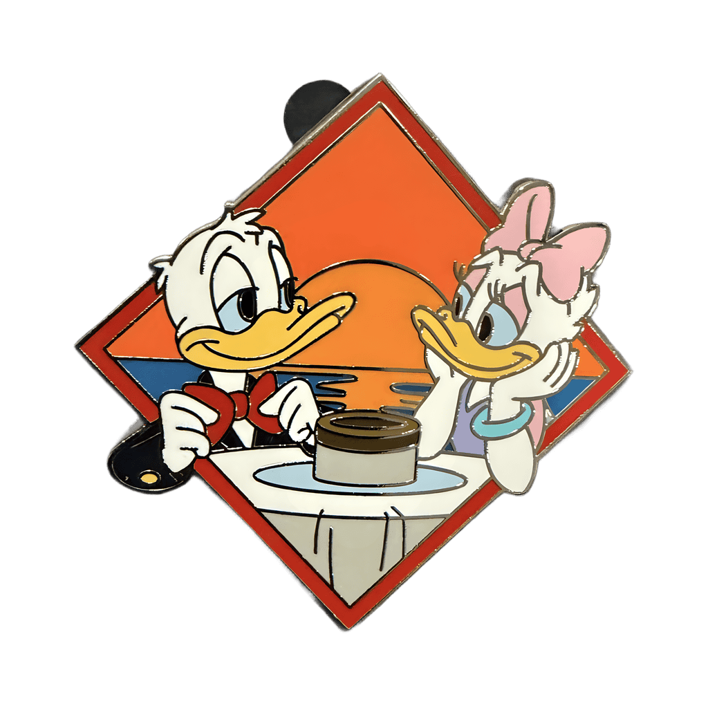 Donald & Daisy eating a soufflé Disney pin