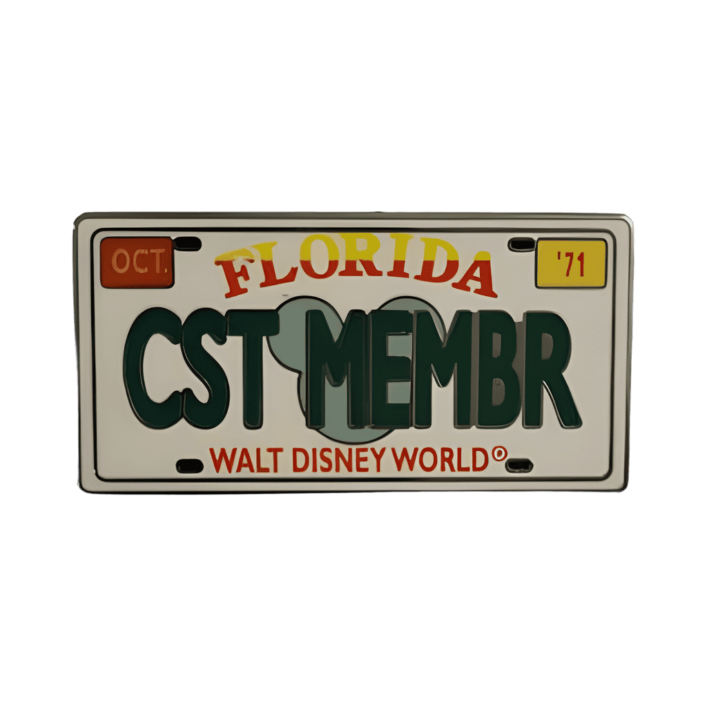 Florida CST MEMBR License Plate Disney pin