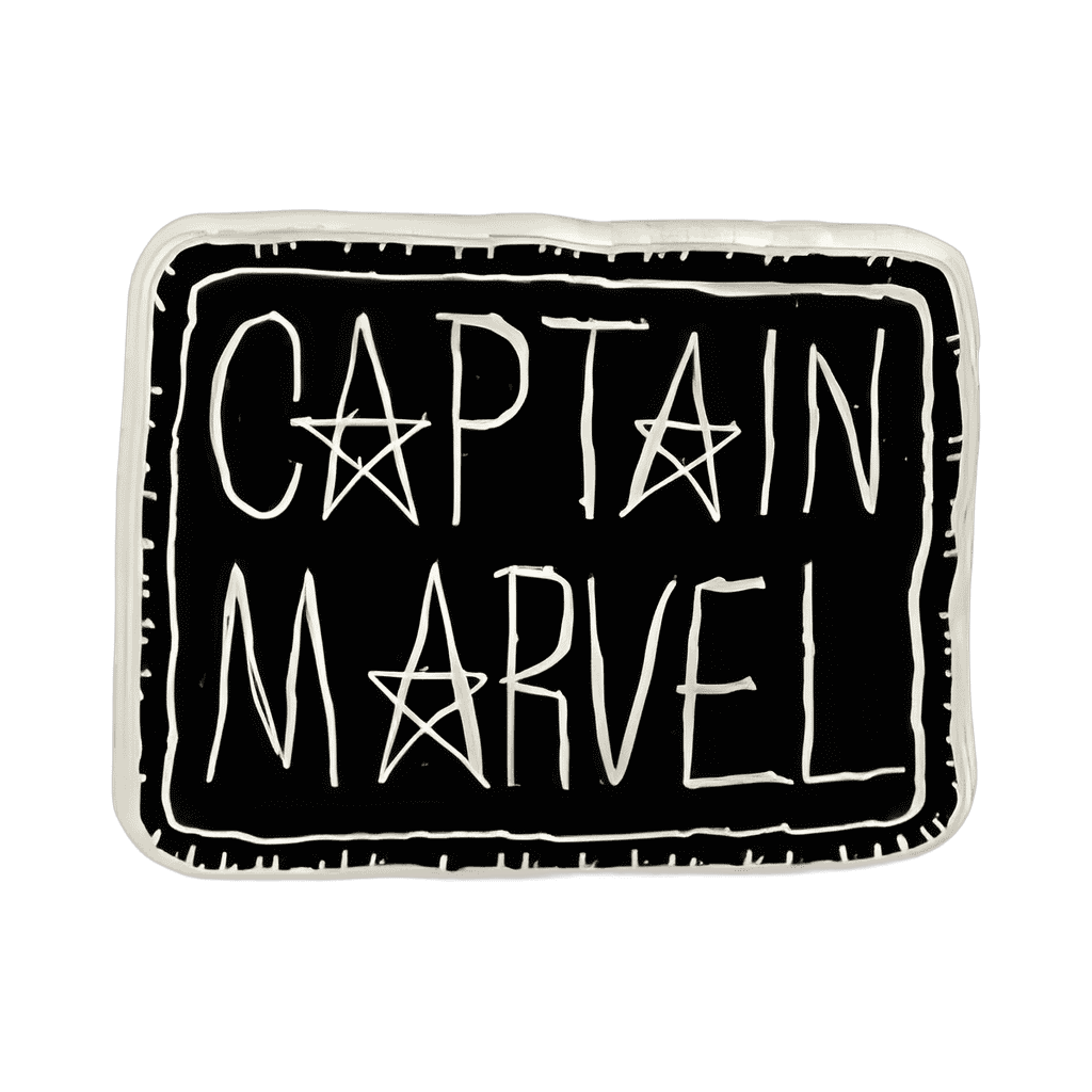 Captain Marvel Text Disney pin