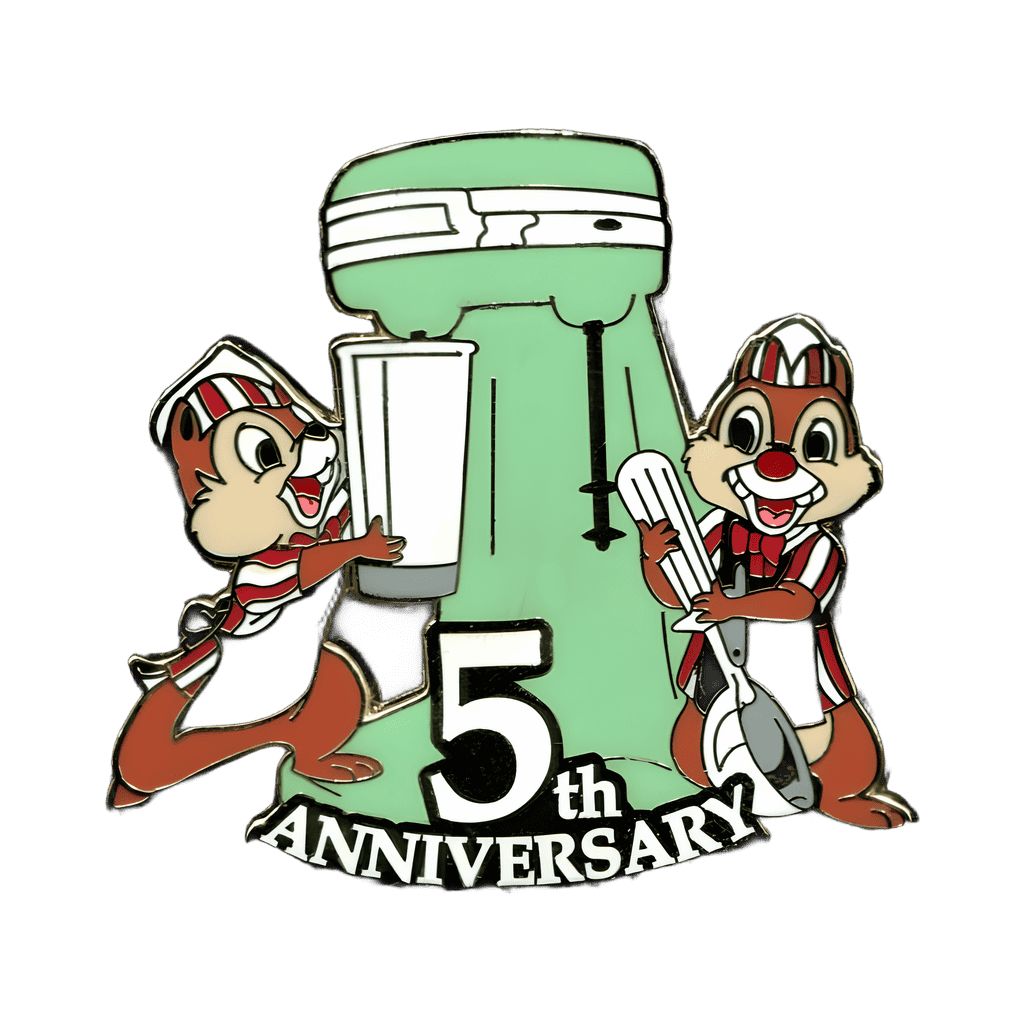 Chip & Dale Lanyard Milkshake pin Disney pin