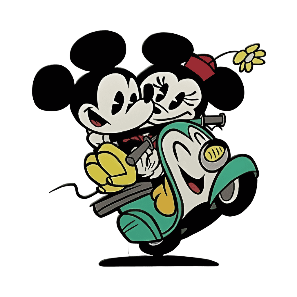 Mickey and Minnie on Scooter Croissant de Triomphe Disney pin