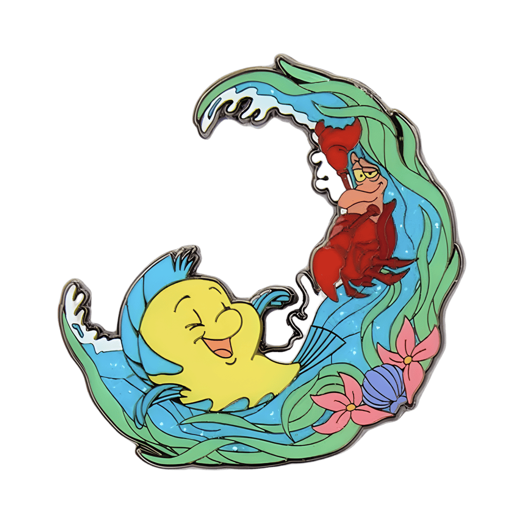 Flounder and Sebastian Disney pin