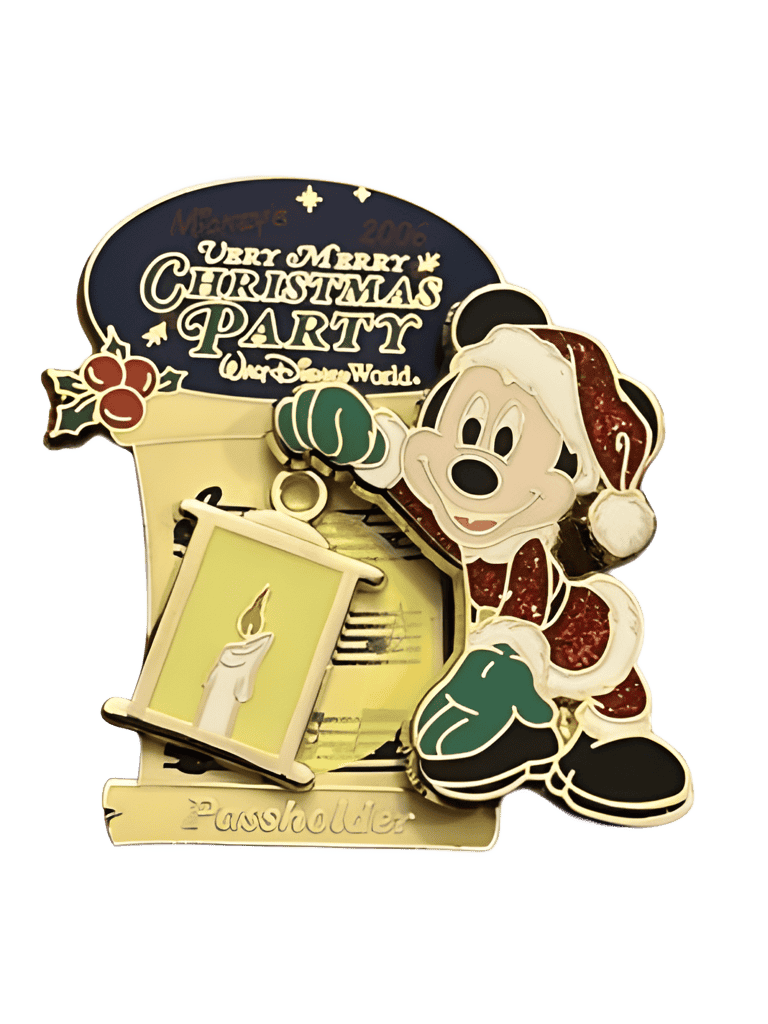 Santa Mickey Mouse Holding a Lantern - Passholder Exclusive Disney pin