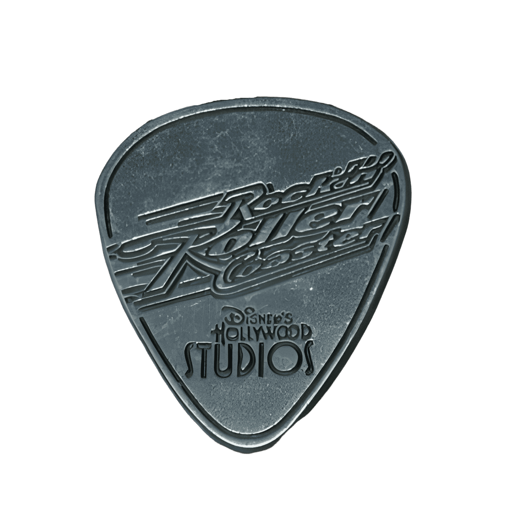 Rock 'n' Roller Coaster Engraved Guitar Pick — Hollywood Studios Version Disney pin