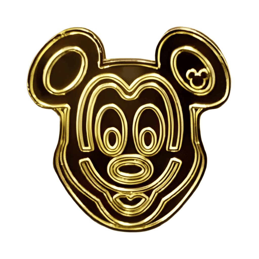 Gold Mickey Waffle Disney pin