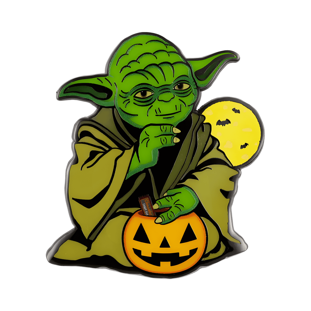 Yoda with a Pumpkin Disney pin