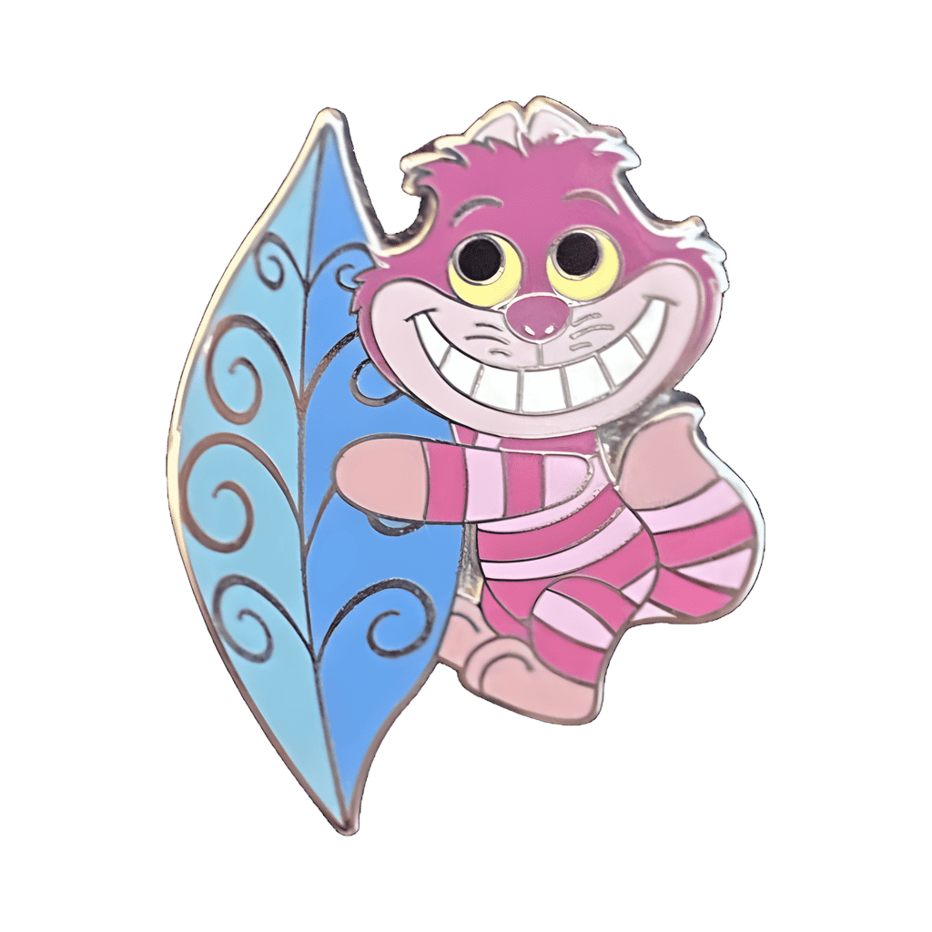 Cheshire Cat on Leaf Disney pin