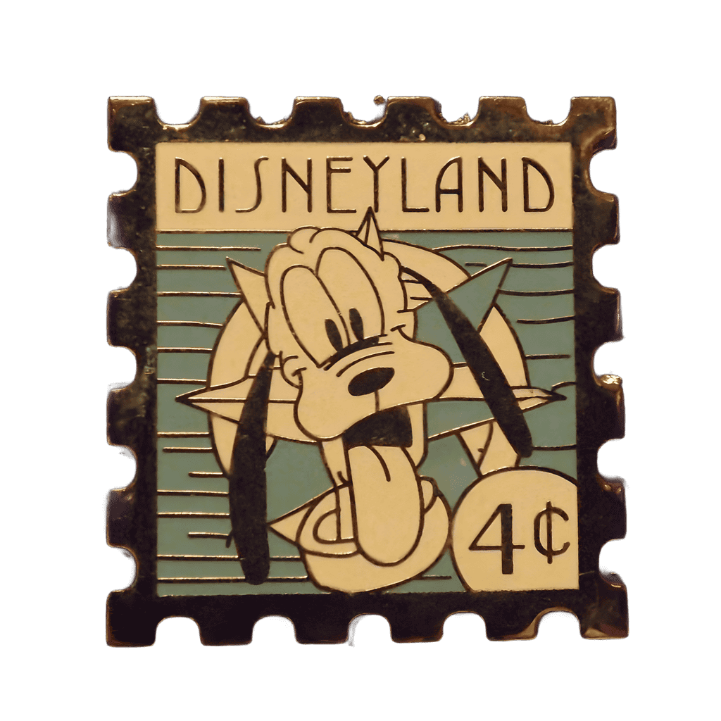 Disneyland Pluto 4¢ stamp Disney pin