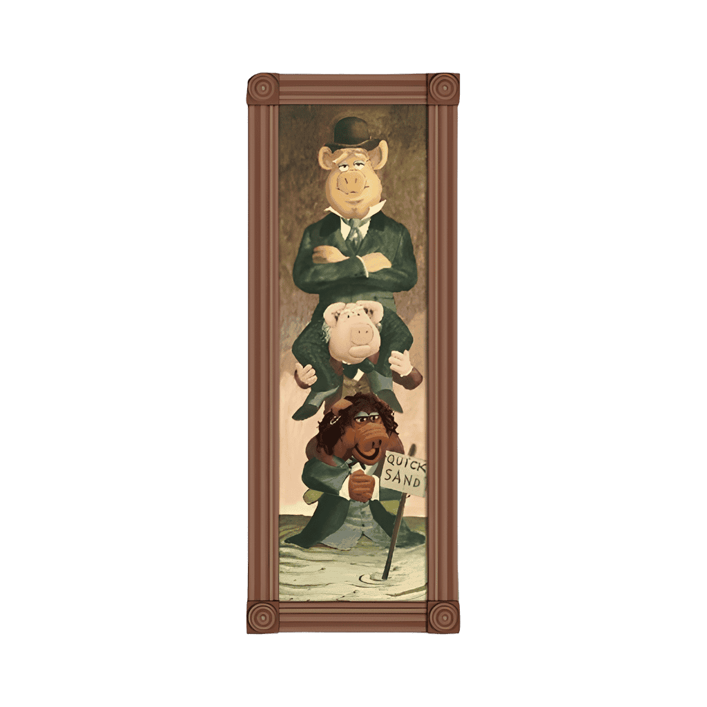 Muppet Pigs Stretching Room Portrait Disney pin