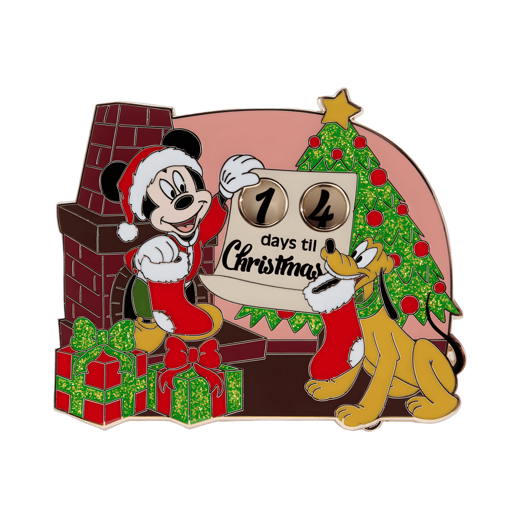 Mickey and Pluto Festive Countdown Pin 2025 Disney pin