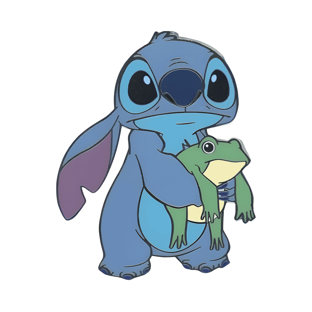 Stitch Holding Frog Disney pin