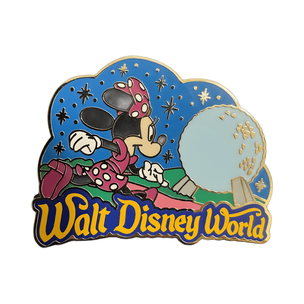 Minnie Mouse Running to Spaceship Earth Disney pin