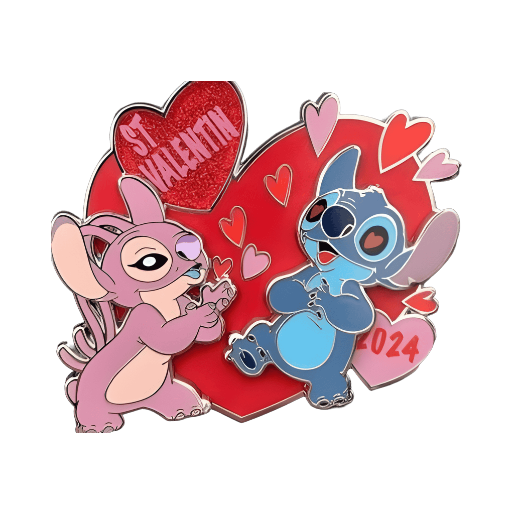 St Valentin 2024 Stitch & Angel Disney pin