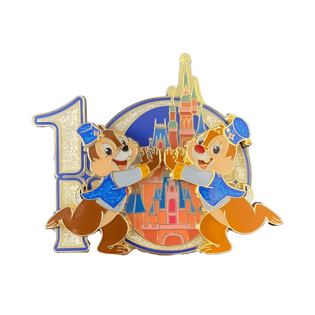 Chip and Dale 10 Year Disney pin