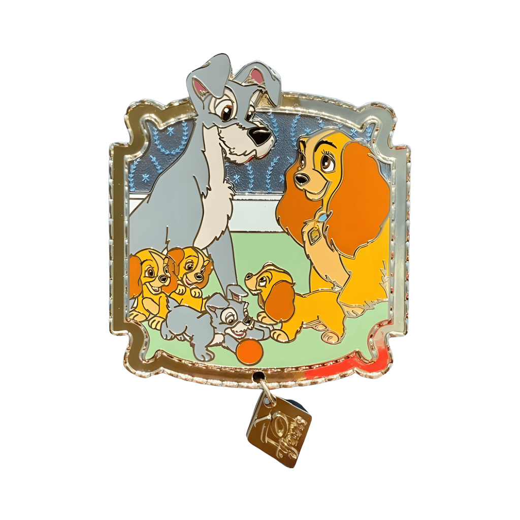 Lady and Tramp with Puppies Disney pin