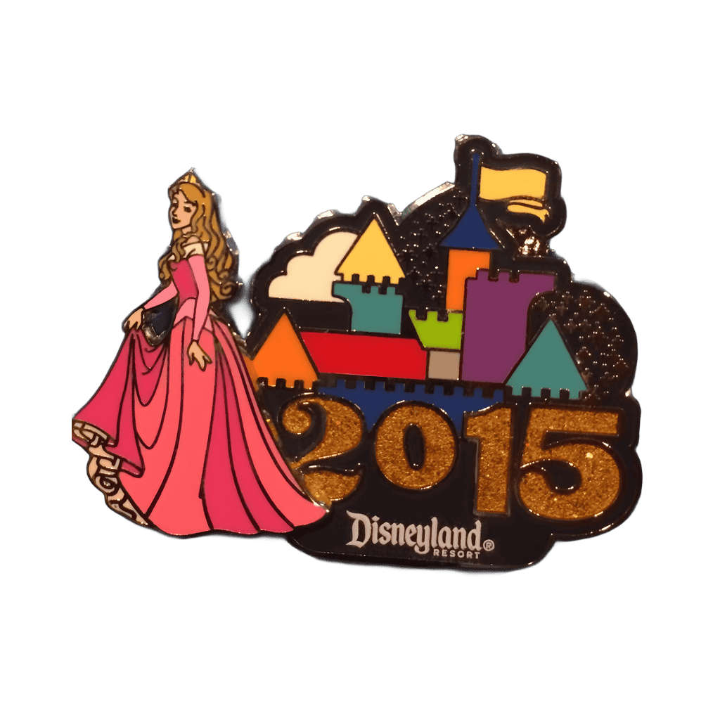 2015 Dated Logo with Sleeping Beauty Disney pin