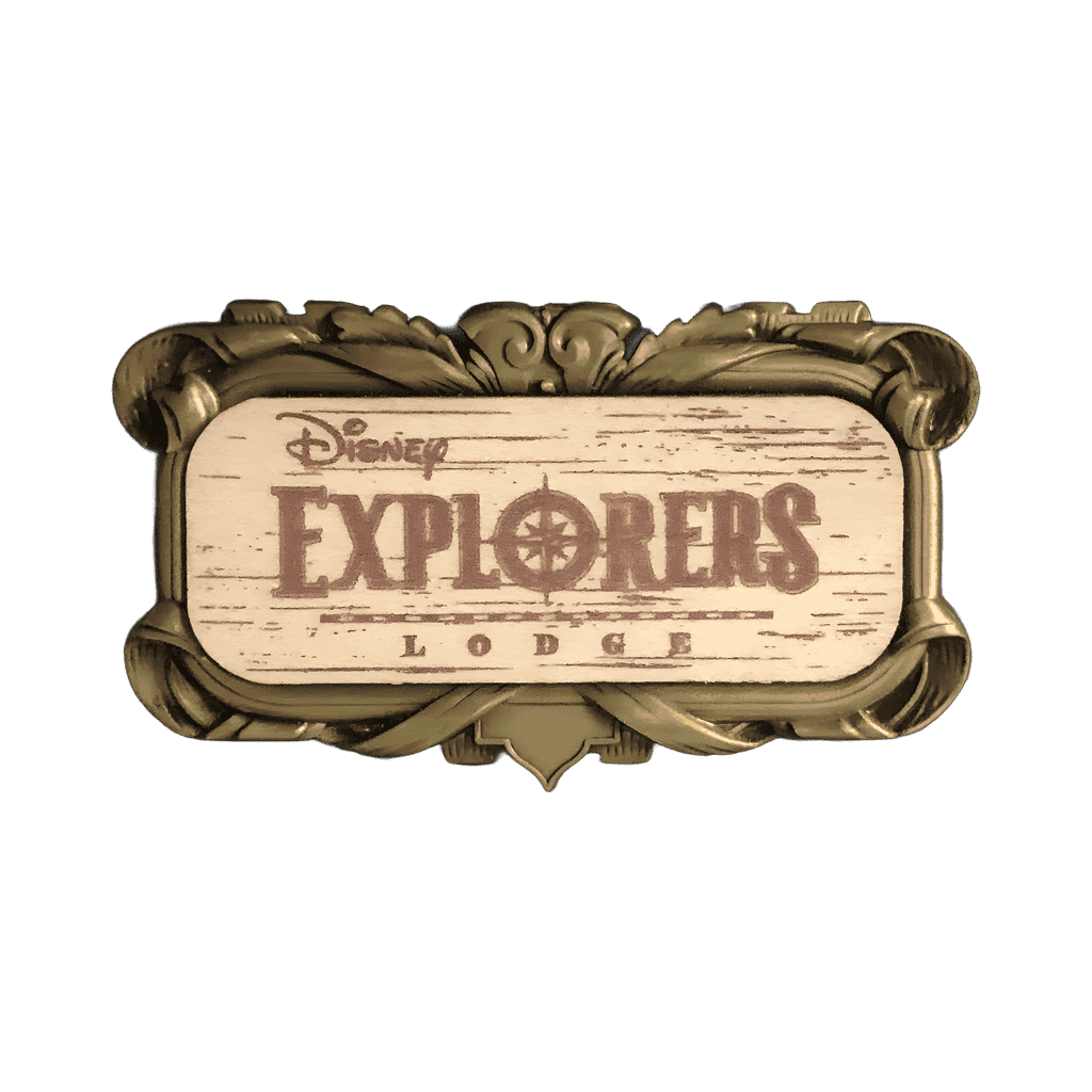 Disney Explorers Lodge logo Disney pin
