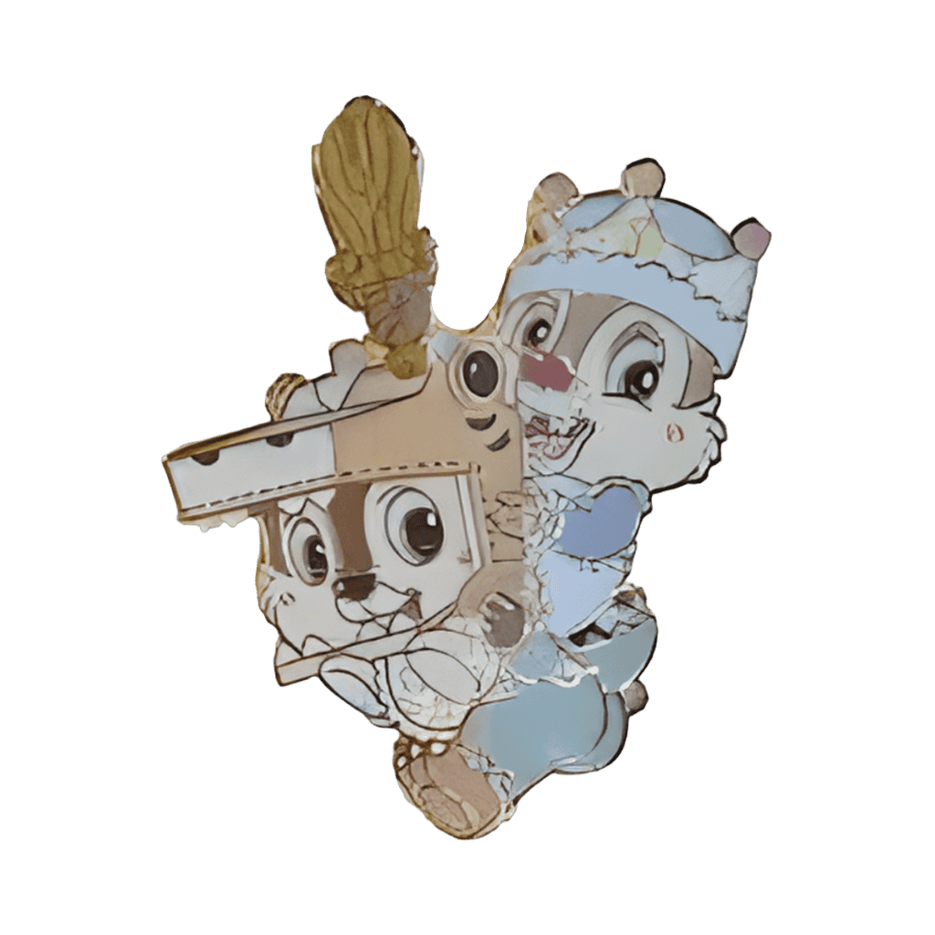 Chip and Dale Playing Knights Disney pin