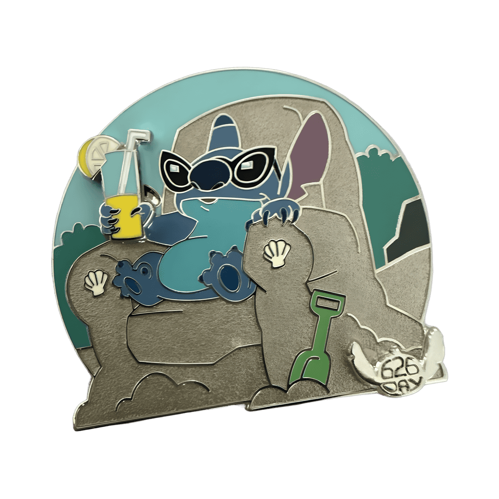 Stitch on Sand Chair Disney pin