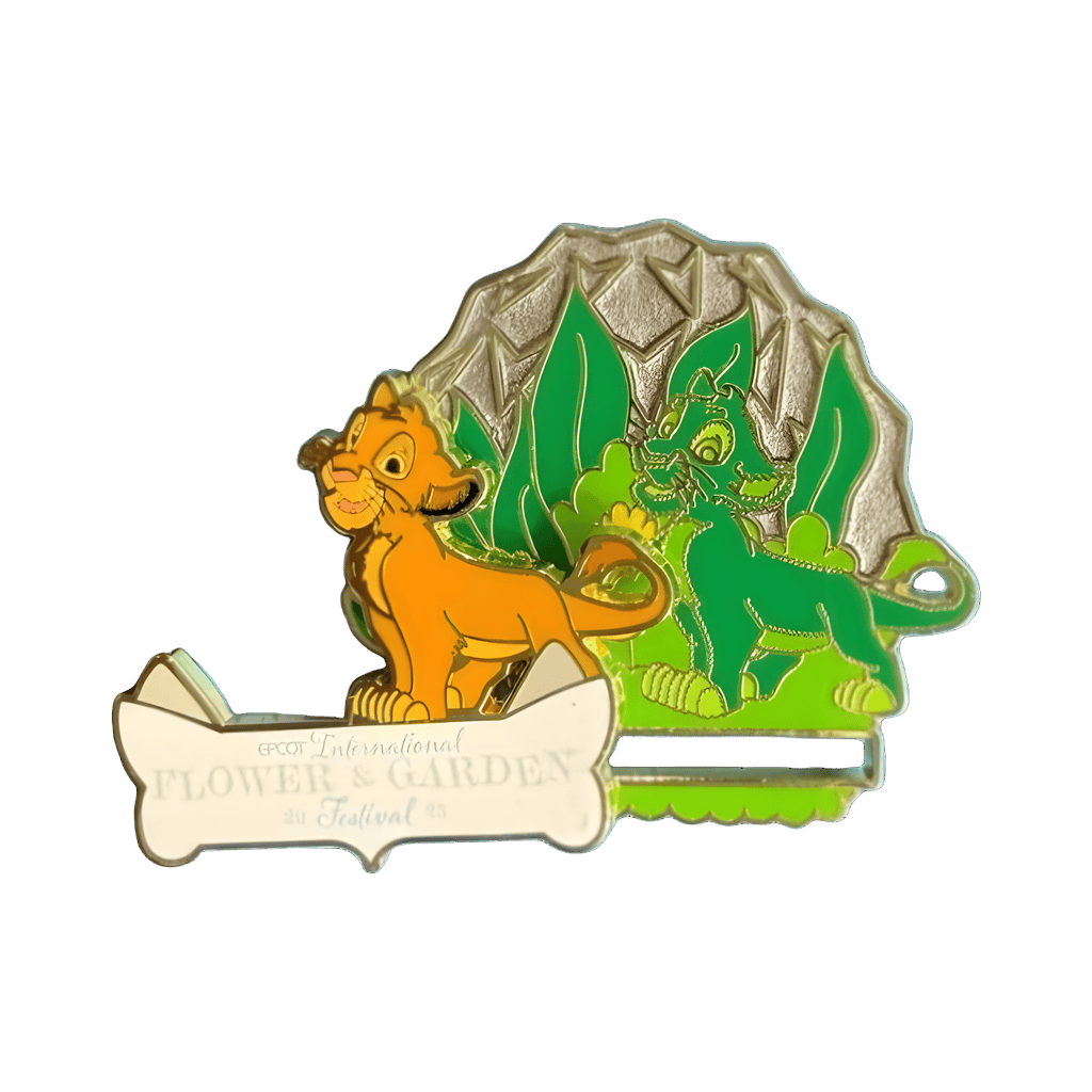 Simba Topiary Slider Disney pin