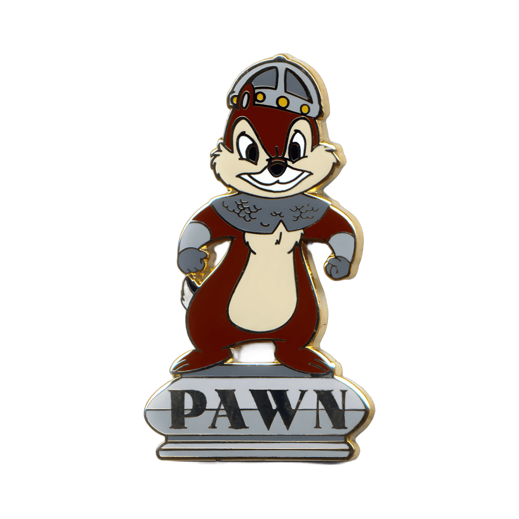 Chip - Silver Pawn #4 Disney pin